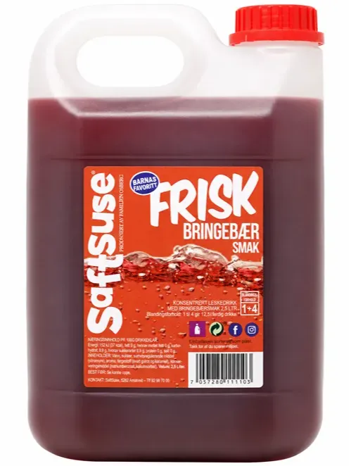 Frisk Bringebærsmak 2,5 Ltr